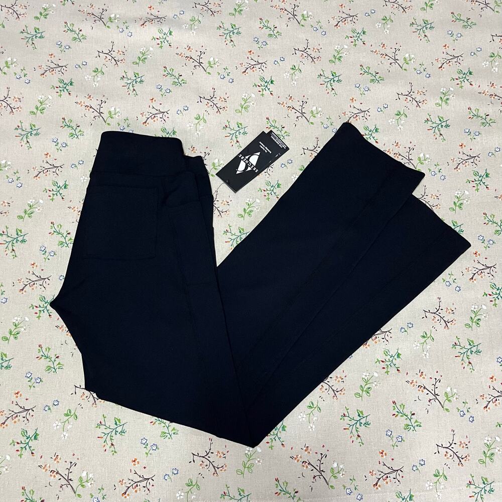 Skechers The Go Walk Pant Nylon Straight Leg Flare Legging Black Medium Workout